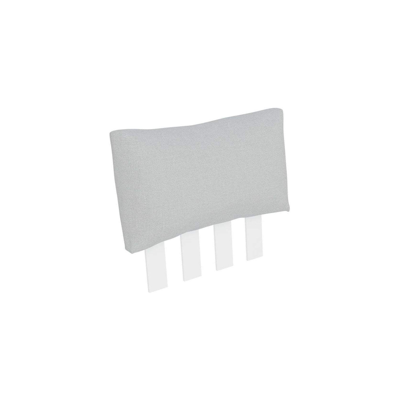 Fino Sofa Extra Back in Matt White Frame / Light Grey Fabric gallery detail image