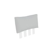 Fino Sofa Extra Back in Matt White Frame / Light Grey Fabric gallery detail image