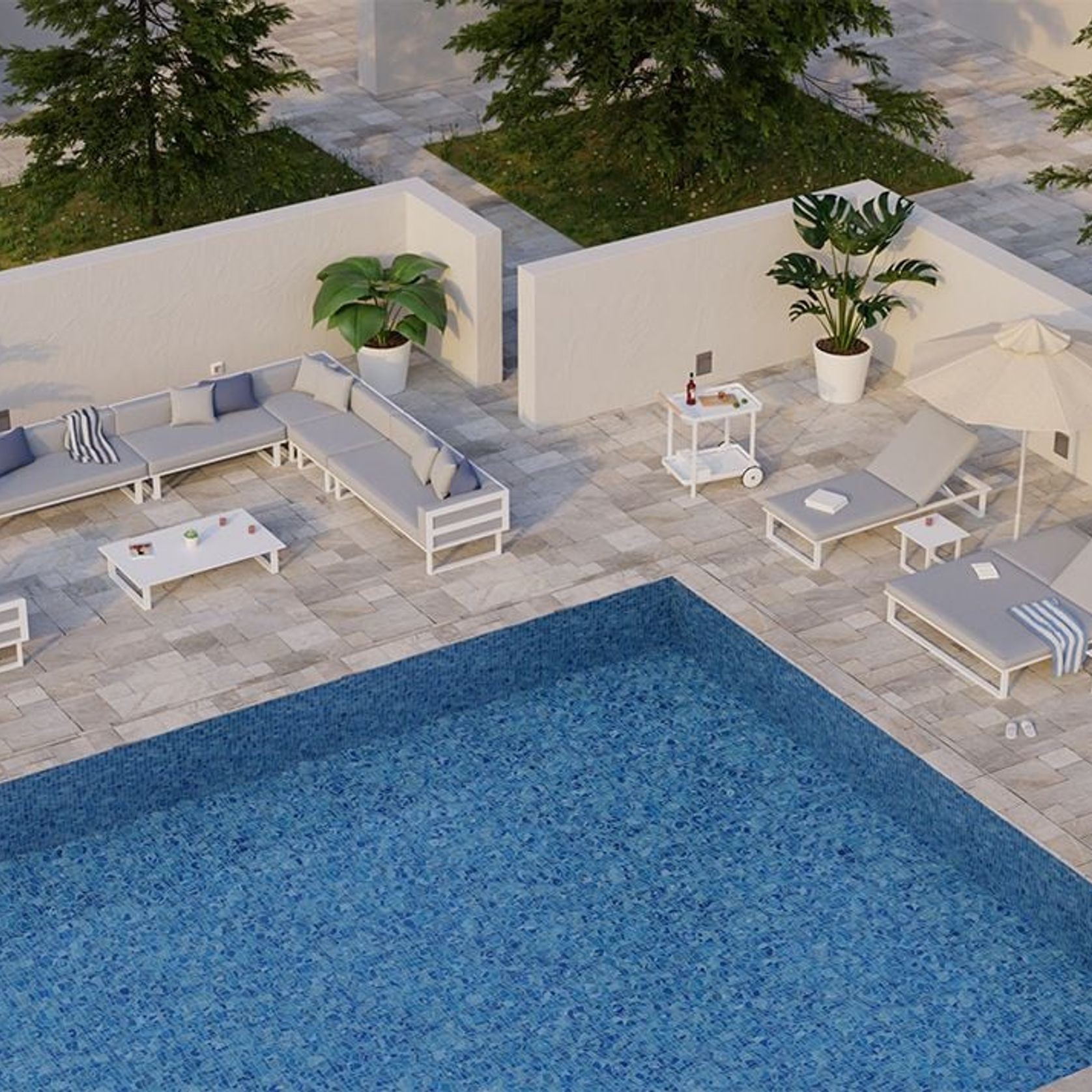 Vivara Sofa - White - Modular Section A - Left Arm gallery detail image