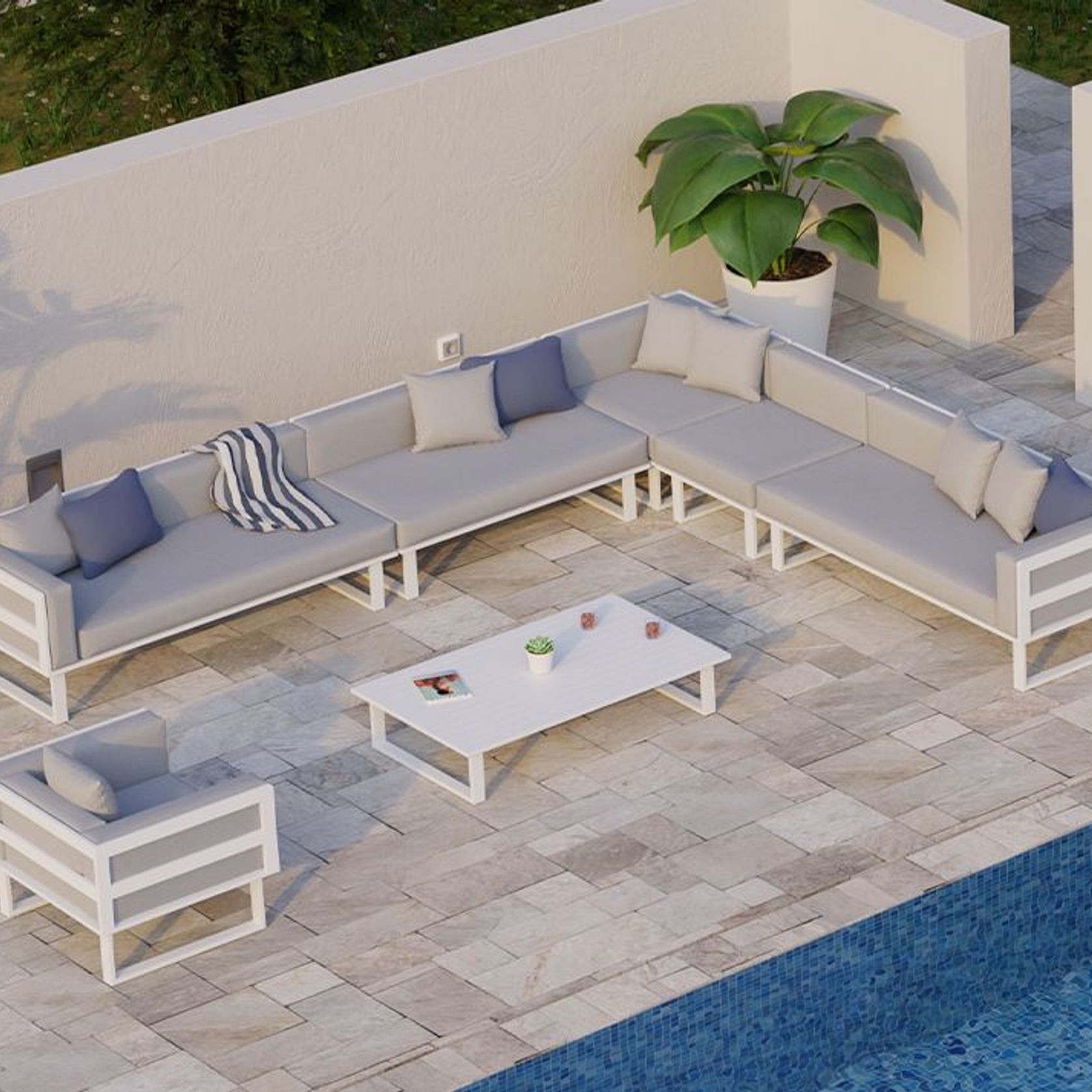 Vivara Sofa - White - Modular Section E - No Arm gallery detail image
