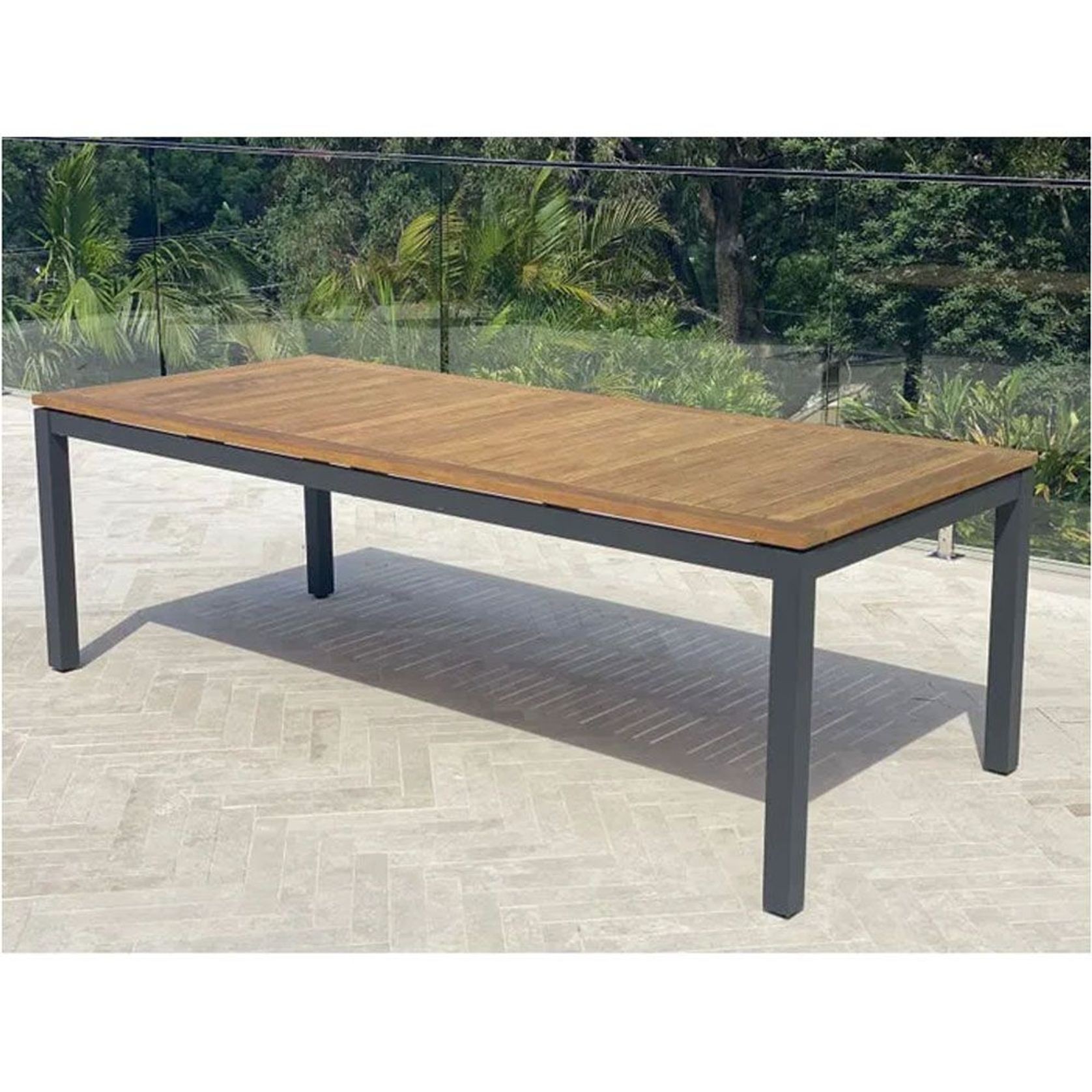 Barcelona Outdoor Teak Dining Table 240 x 100cm gallery detail image