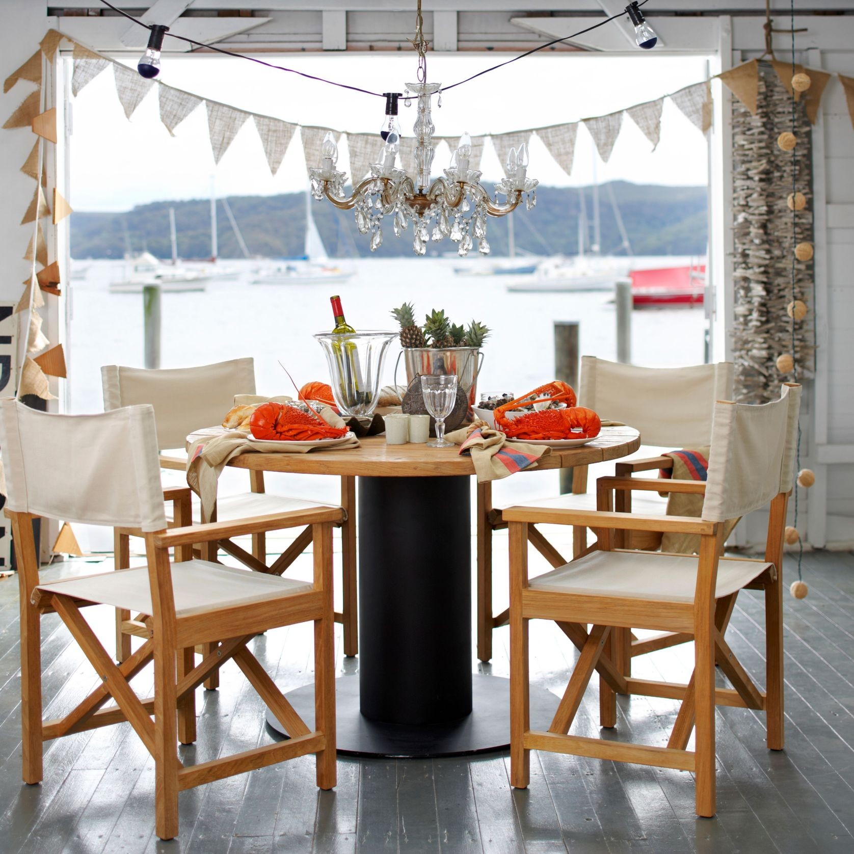 Mill Pedestal Outdoor Dining Table gallery detail image