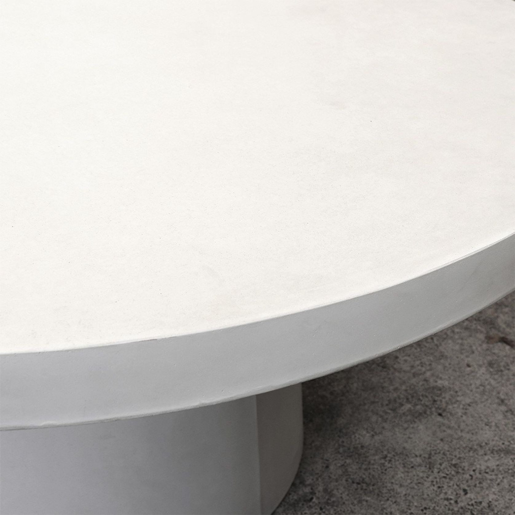 Milazzo Round Concrete Outdoor Table - White gallery detail image