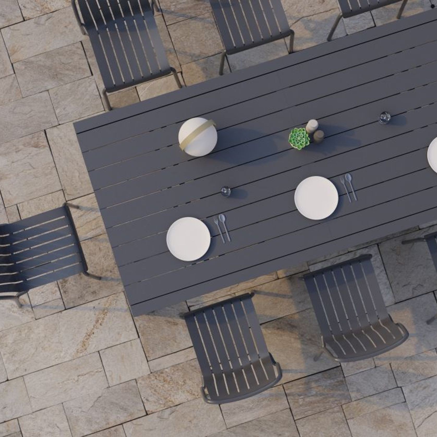 Reflect Table - Outdoor - Extendable 220/338 x 106cm - Charcoal gallery detail image
