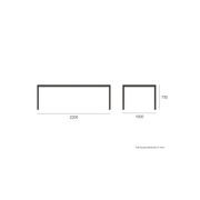 Halki Table - Outdoor - 220cm x 100cm - Charcoal gallery detail image
