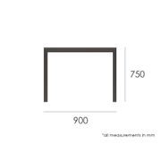 Halki Table - Outdoor - 90cm x 90cm - Charcoal gallery detail image