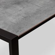 Marlborough Large Matte Black Outdoor Dining Table gallery detail image