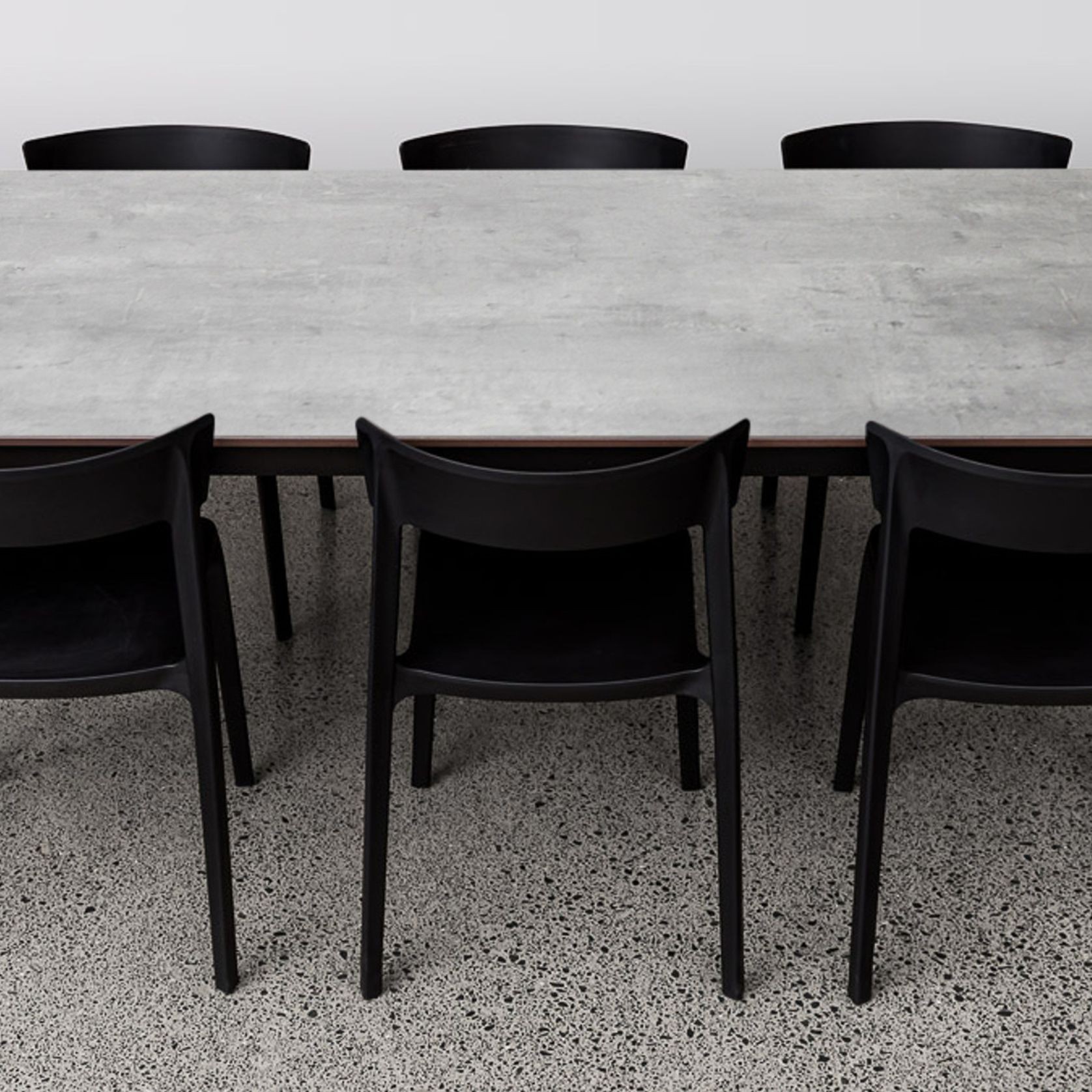 Marlborough Outdoor Dining Table in Matte Black gallery detail image