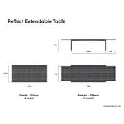 Reflect Table - Outdoor - Extendable 220/338 x 106cm - Charcoal gallery detail image