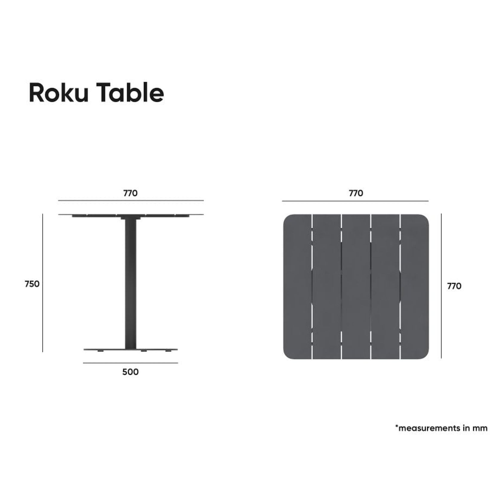 Roku Cafe Table - Outdoor gallery detail image