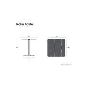 Roku Cafe Table - Outdoor - Charcoal - 65 x 65cm Table Top gallery detail image