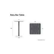 Roku High Bar Table - Outdoor gallery detail image