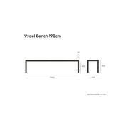 Vydel Bench Seat - Outdoor - 190cm - Teak - White gallery detail image