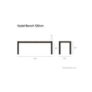 Vydel Bench Seat - Outdoor - 120cm - Teak - White gallery detail image