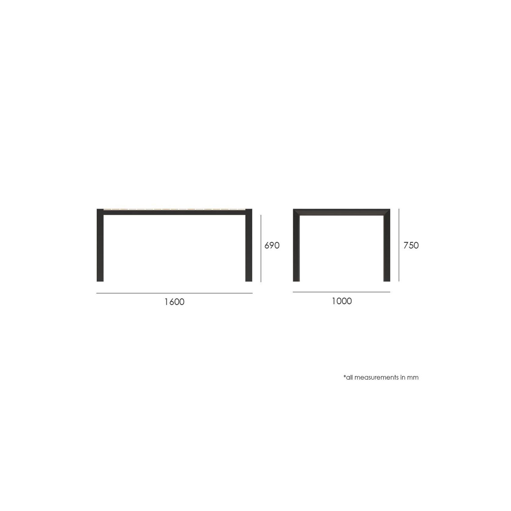 Vydel Table - Outdoor - 160cm x 100cm - Charcoal gallery detail image