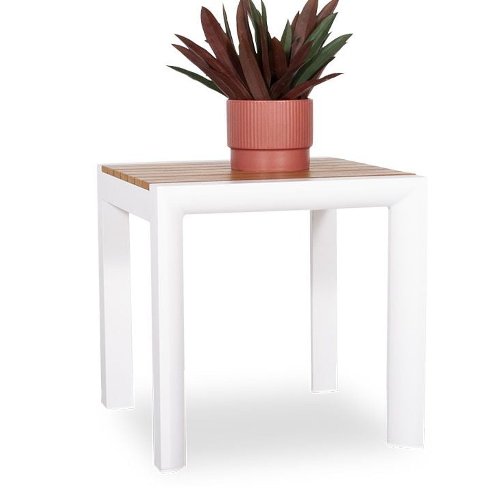 Vydel Side Table - Outdoor - 48x45x45cm - White gallery detail image