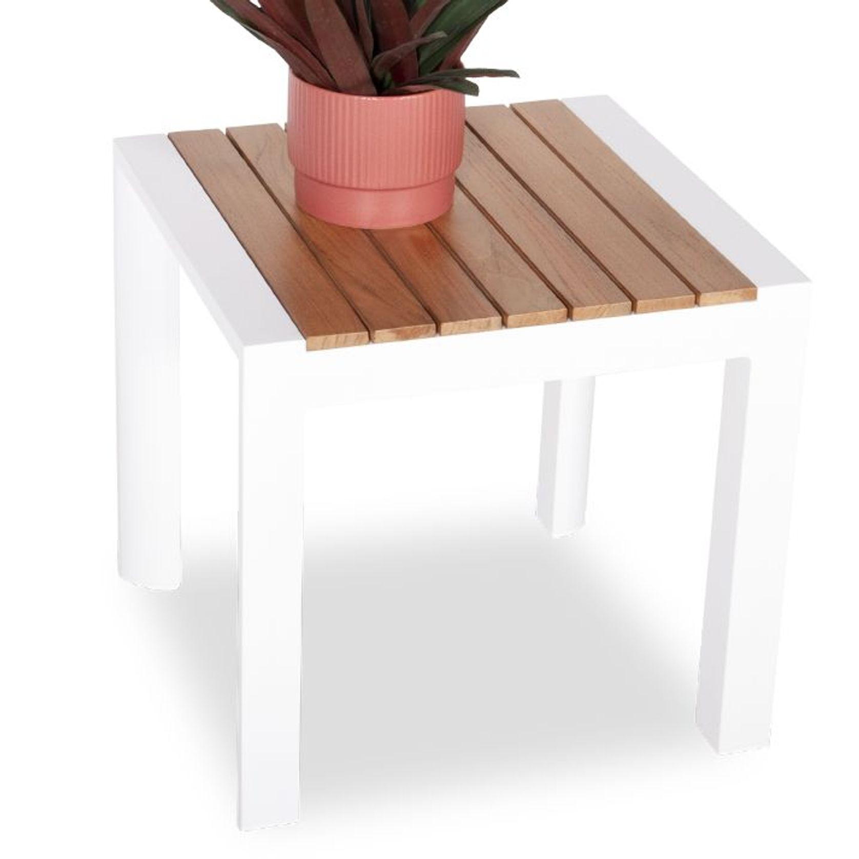 Vydel Side Table - Outdoor - 48x45x45cm - White gallery detail image