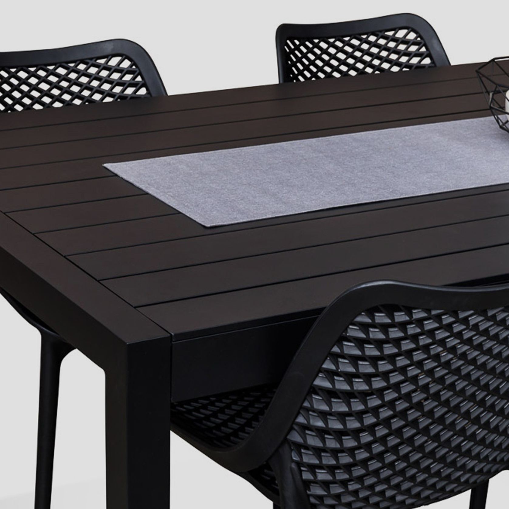 Whangamata Dining Table in Matte Black gallery detail image