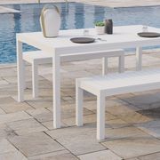 Halki Bench Seat - Outdoor - 120cm - White gallery detail image