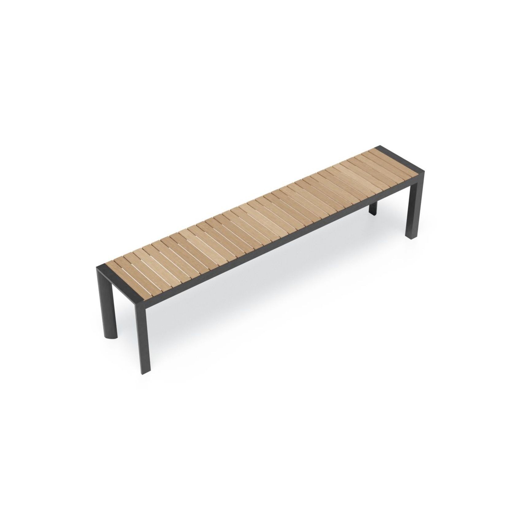 Vydel Bench Seat - Outdoor - 190cm - Teak - Charcoal gallery detail image