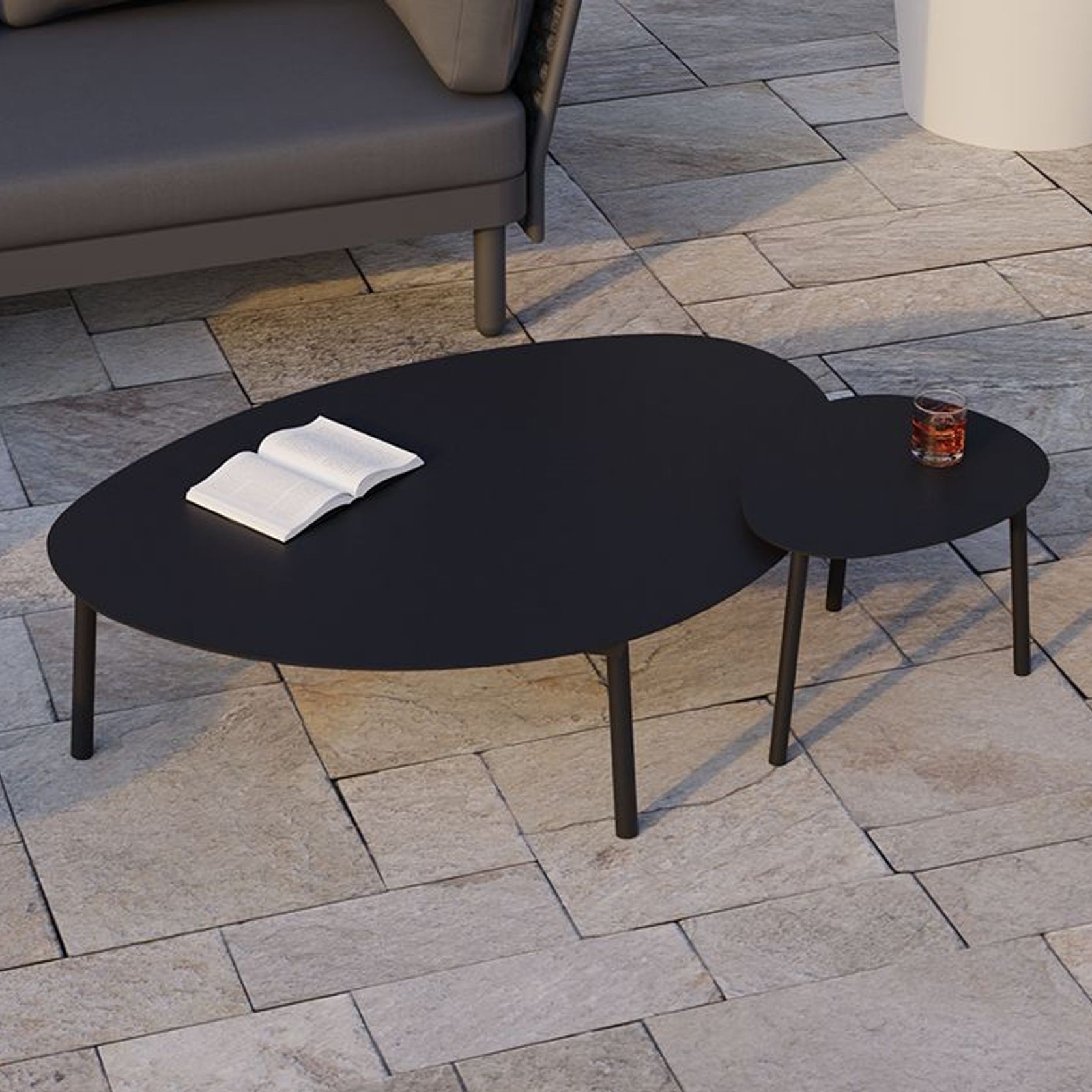 Cetara Coffee Table - Black - Large gallery detail image