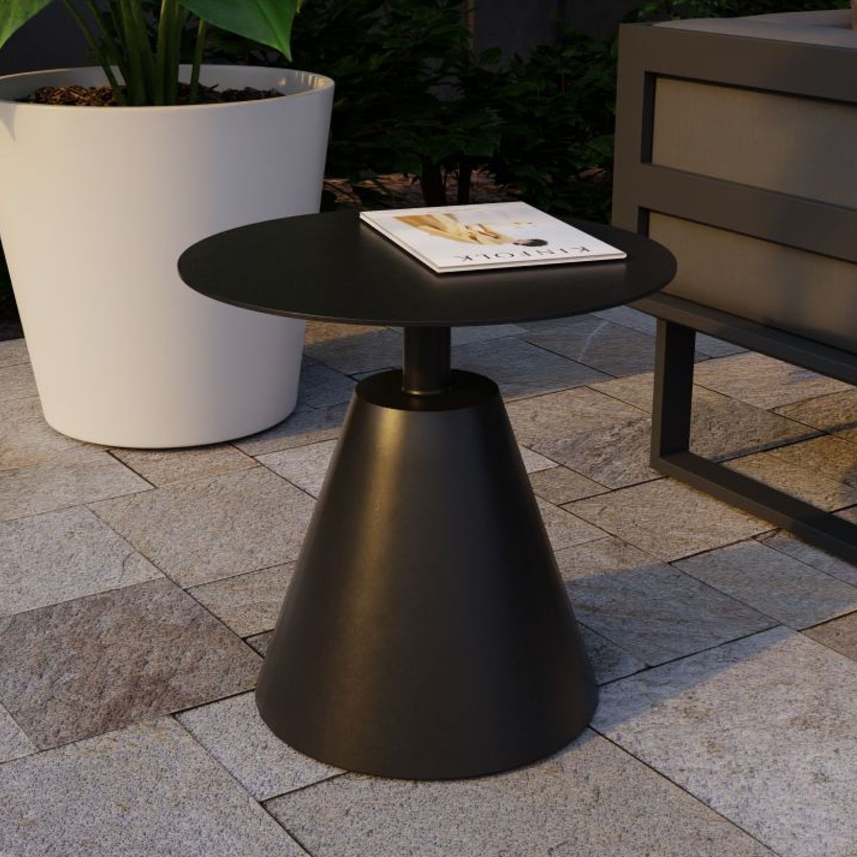 Corvo Outdoor Side Table - Black gallery detail image