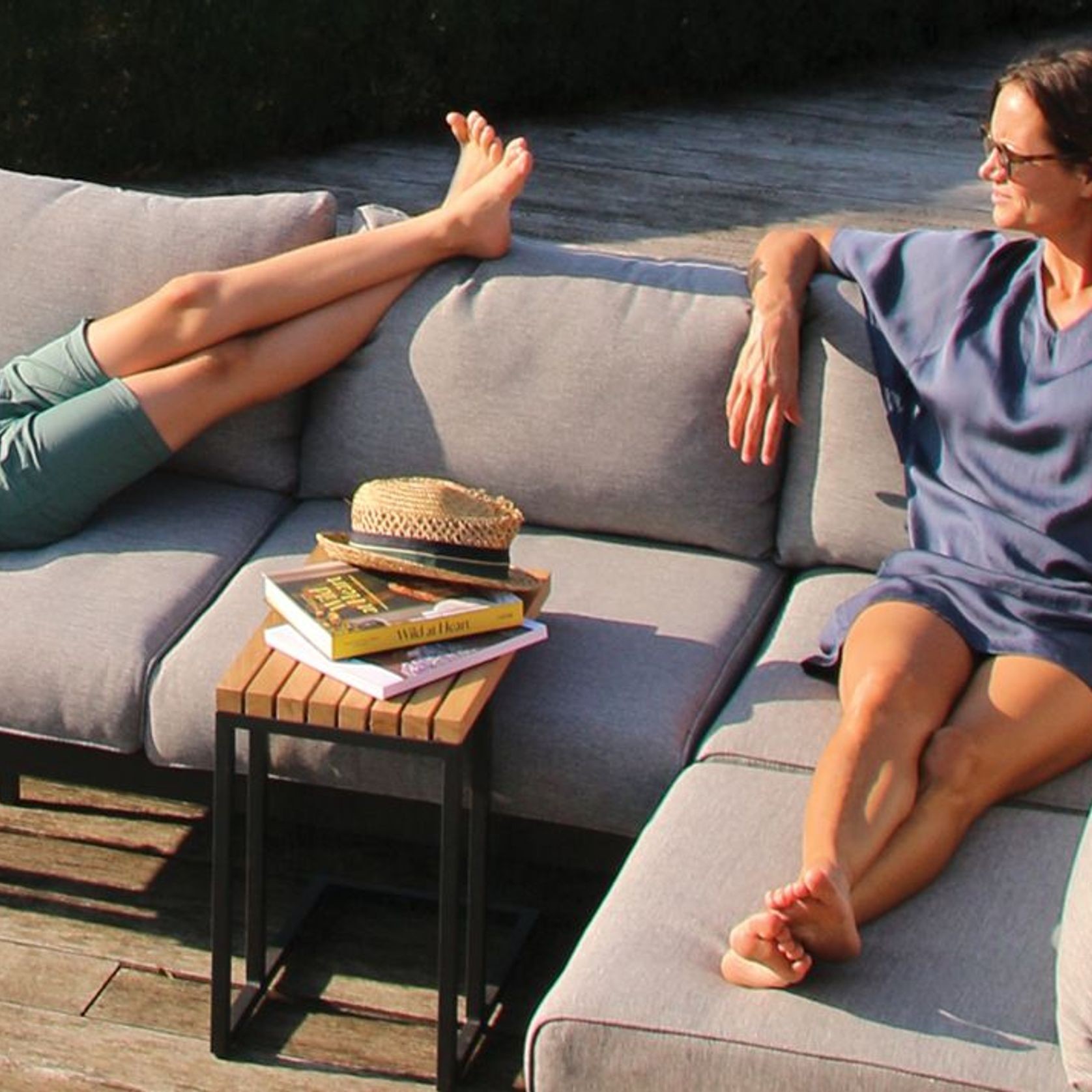 Cube Outdoor Side Table - Charcoal gallery detail image