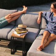 Cube Outdoor Side Table - Charcoal gallery detail image