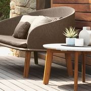 Cleo Talenti - Teak Wood Frame And Travertine Marble - Outdoor Coffee Table gallery detail image