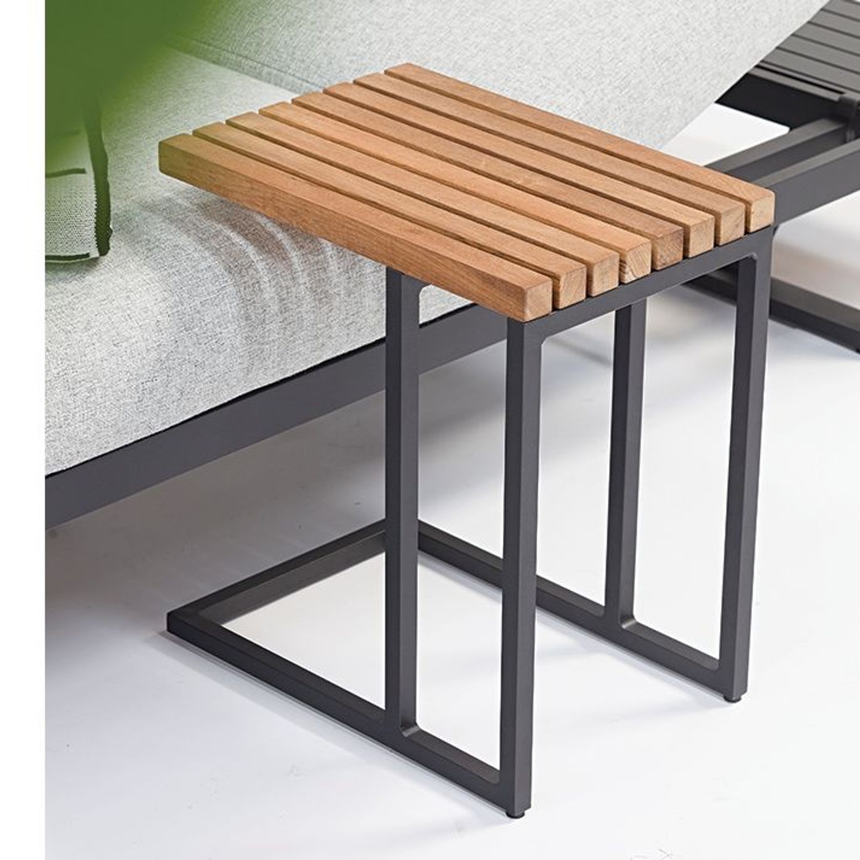 Cube Outdoor Side Table - Charcoal gallery detail image