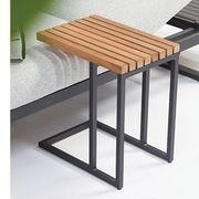 Cube Outdoor Side Table - Charcoal gallery detail image