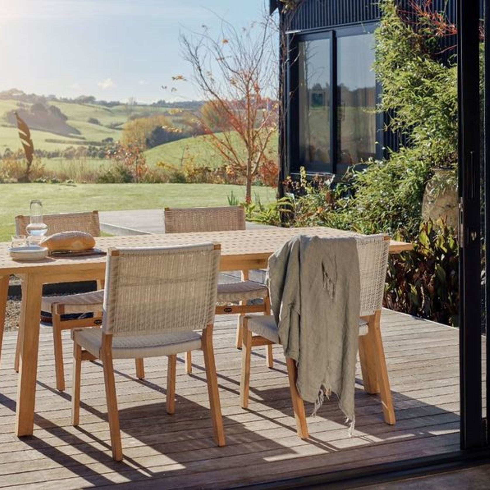 Devon St Clair Teak Outdoor Rectangle Table - 2200 gallery detail image