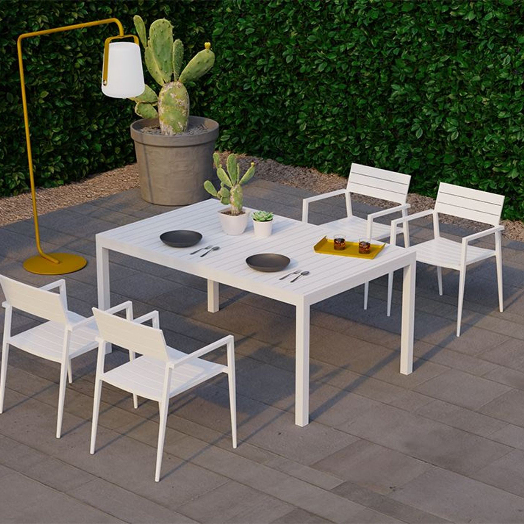 Halki Table - Outdoor - 160cm x 90cm - White gallery detail image