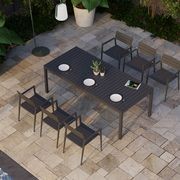 Halki Table - Outdoor - 220cm x 100cm - Charcoal gallery detail image