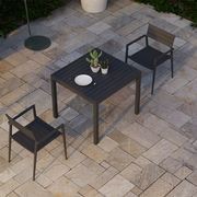 Halki Table - Outdoor - 90cm x 90cm - Charcoal gallery detail image