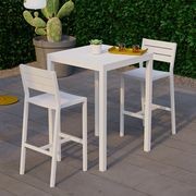 Halki Table - Outdoor - High Bar - Matt White 77 x 77cm gallery detail image