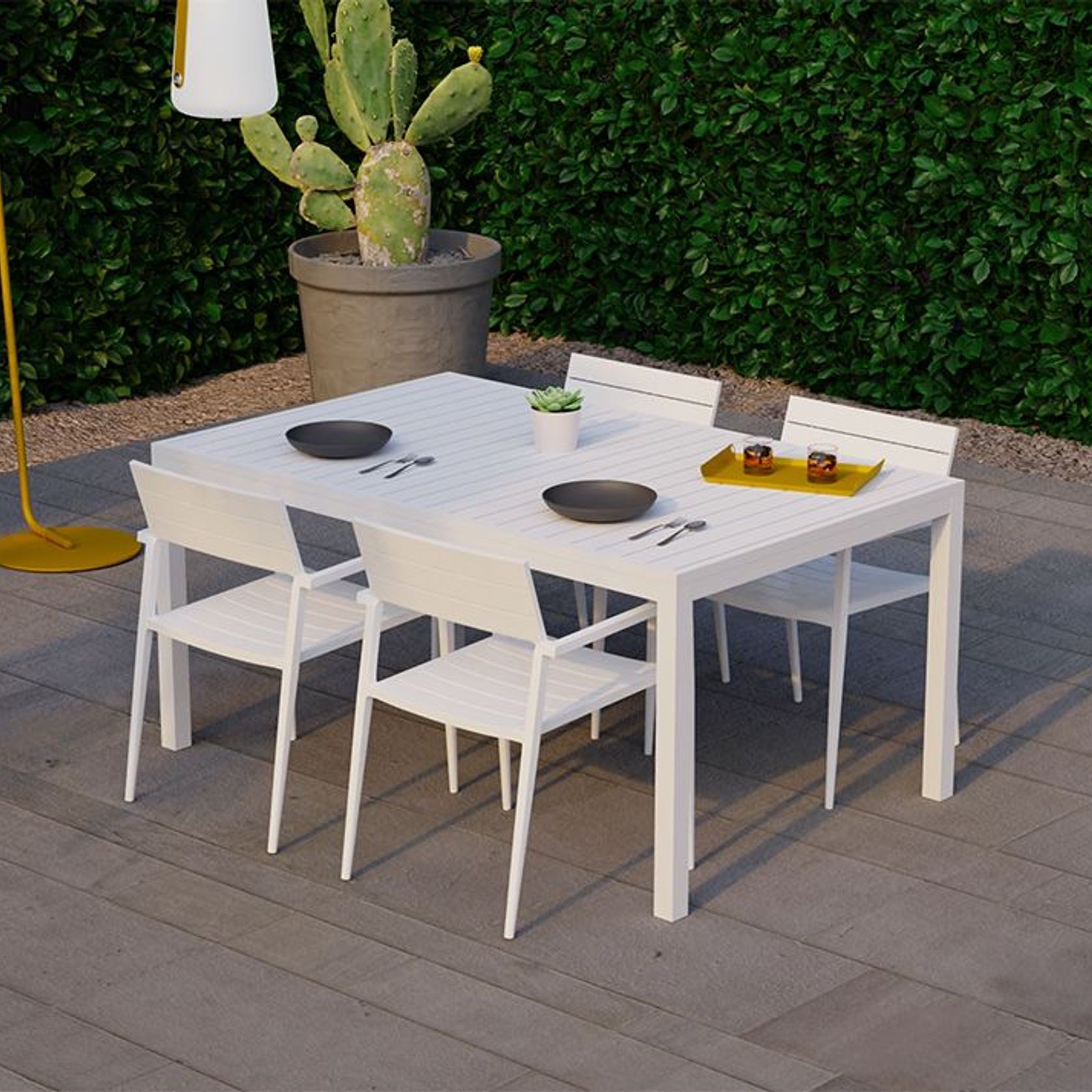 Halki Table - Outdoor - 160cm x 90cm - White gallery detail image