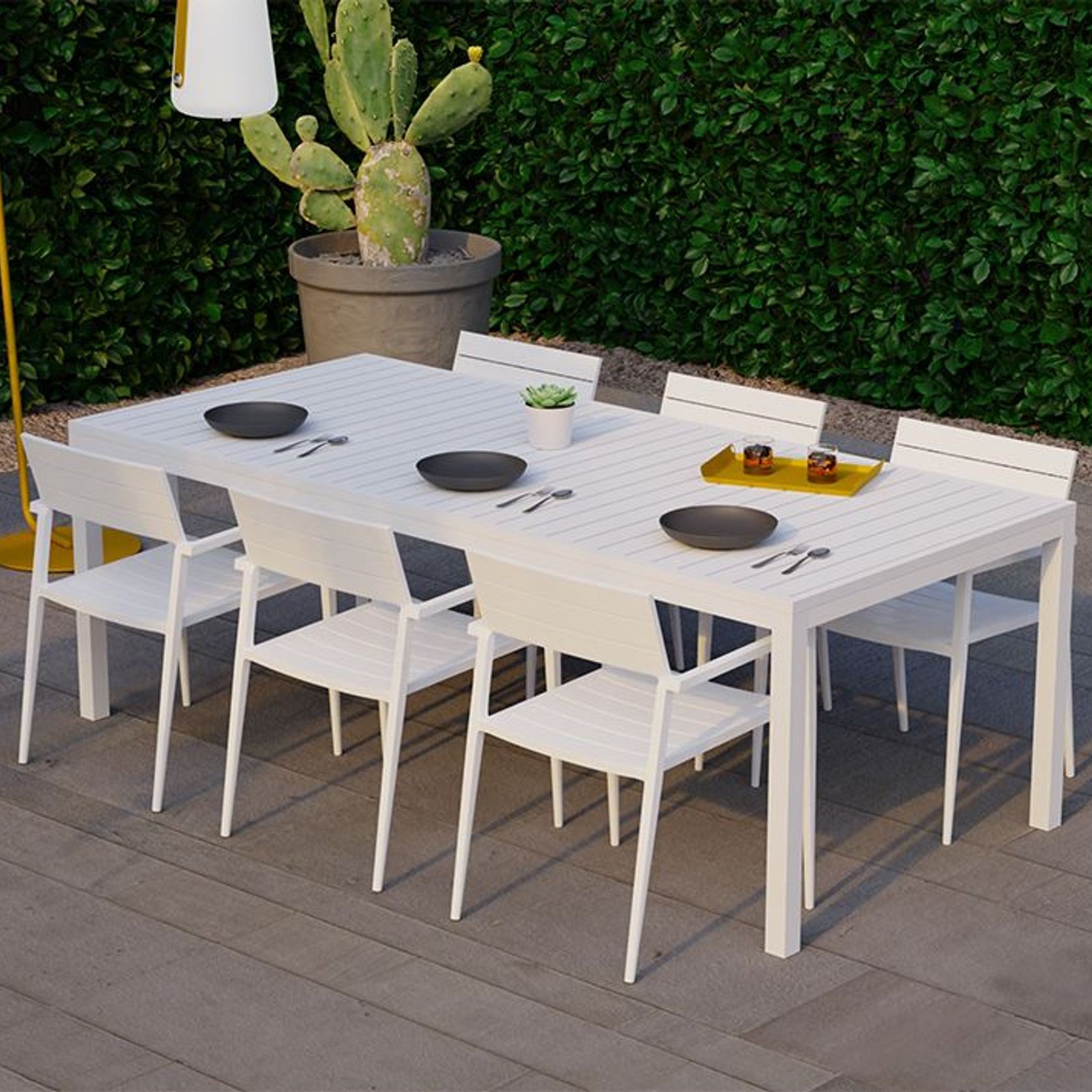 Halki Table - Outdoor - 220cm x 100cm - White gallery detail image