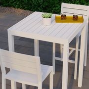 Halki Table - Outdoor - High Bar - Matt White 77 x 77cm gallery detail image