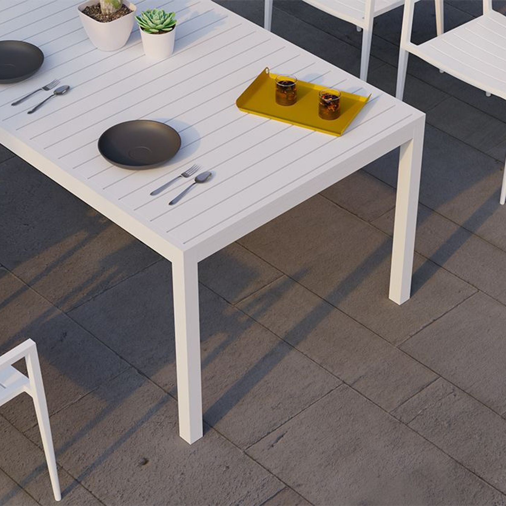 Halki Table - Outdoor - 160cm x 90cm - White gallery detail image