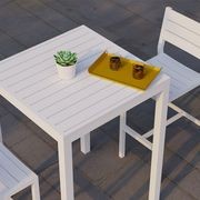 Halki Table - Outdoor - High Bar - Matt White 77 x 77cm gallery detail image