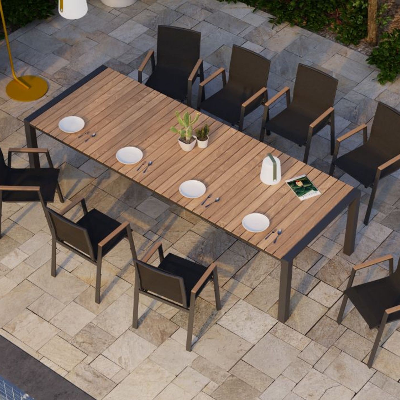 Vydel Table - Outdoor - 300cm x 110cm - Charcoal gallery detail image