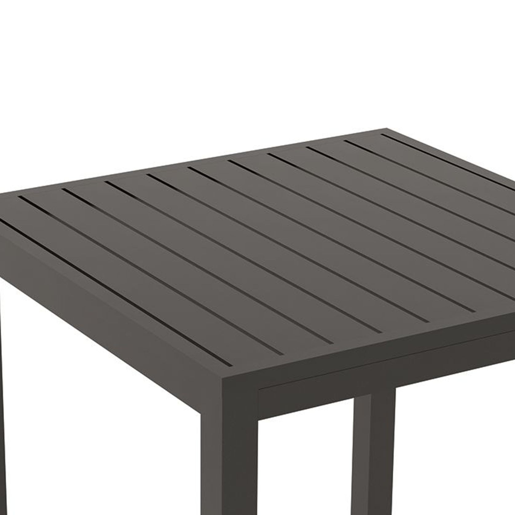 Halki Table - Outdoor - High Bar - Matt Charcoal 77 x 77cm gallery detail image