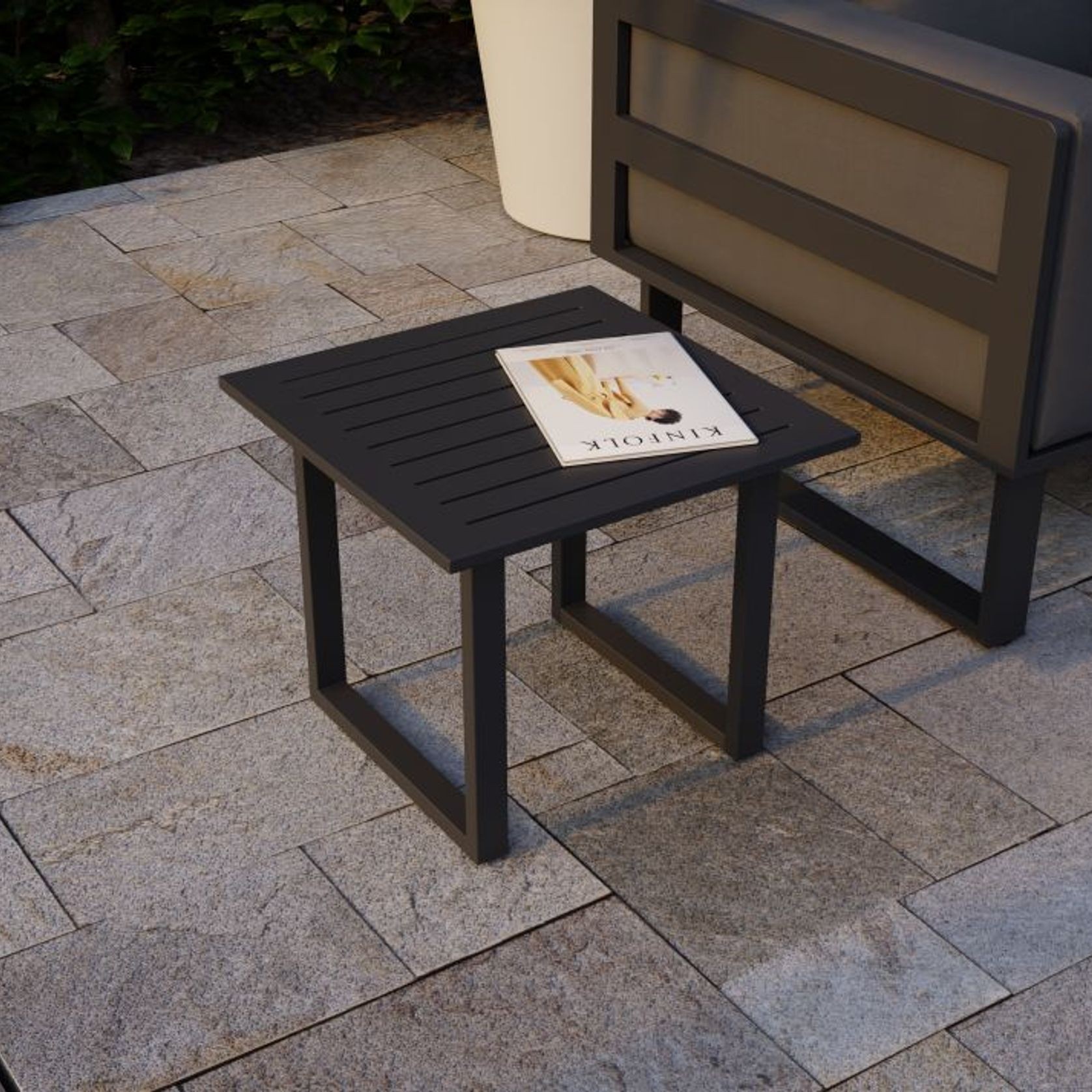 Vivara Side Table - Outdoor - Charcoal gallery detail image