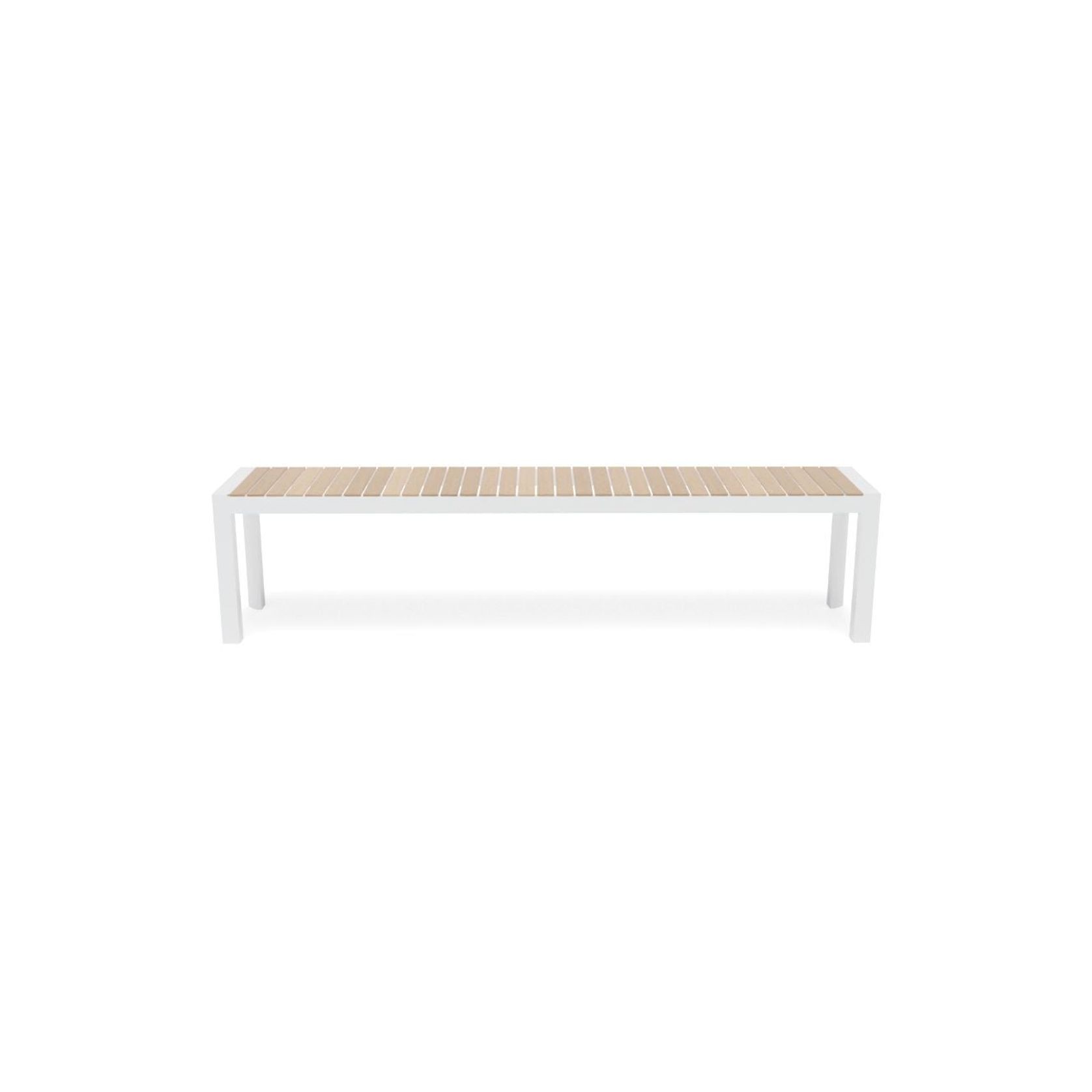 Vydel Bench Seat - Outdoor - 190cm - Teak - White gallery detail image