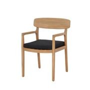 Rixos Acacia Outdoor Dining Chair | Black Fabric gallery detail image