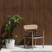 Rixos Acacia Outdoor Dining Chair | Black Fabric gallery detail image