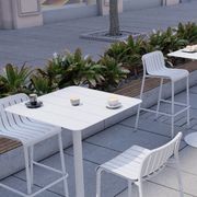 Roku High Bar Table - Outdoor - White - 65 x 65cm Table Top gallery detail image