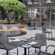 Roku Cafe Table - Outdoor - Charcoal - 65 x 65cm Table Top gallery detail image