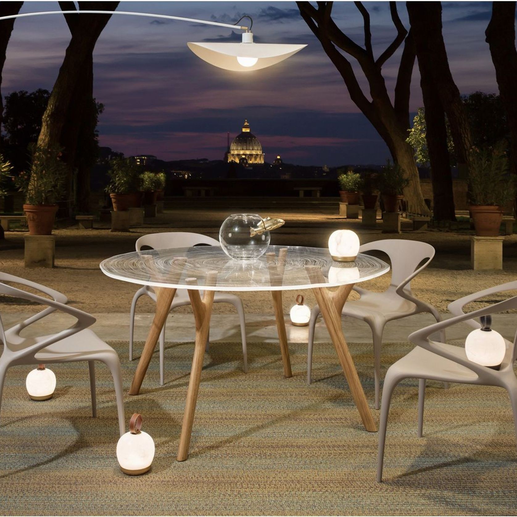 Plexiwood Outdoor Round Dining Table gallery detail image